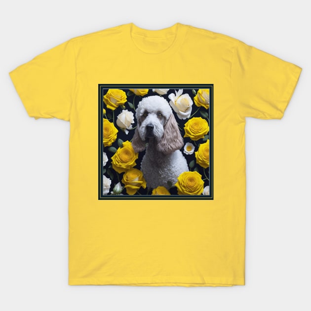 Standard poodle yellow roses 2 T-Shirt by xlhombat